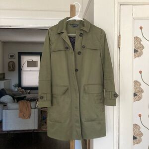 Brooks Brothers Olive Green Trench Coat